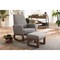 Baxton Studio Yashiya Grey Upholstered Rocking Chair and Ottoman Set 123-6817-6819 - alternate 3